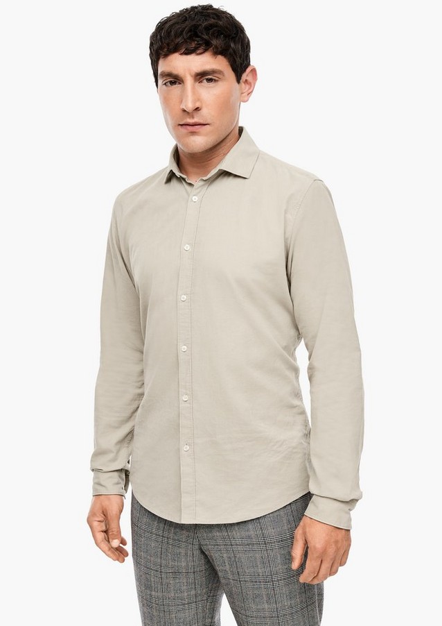 Men Shirts | Slim: needlecord shirt - QW10617