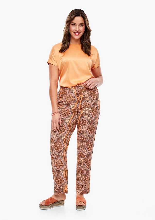 Women Plus size | Lightweight trousers with side piping - BO51426