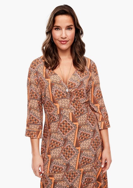 Women Plus size | Layered dress with a wrap-over effect - GB18268