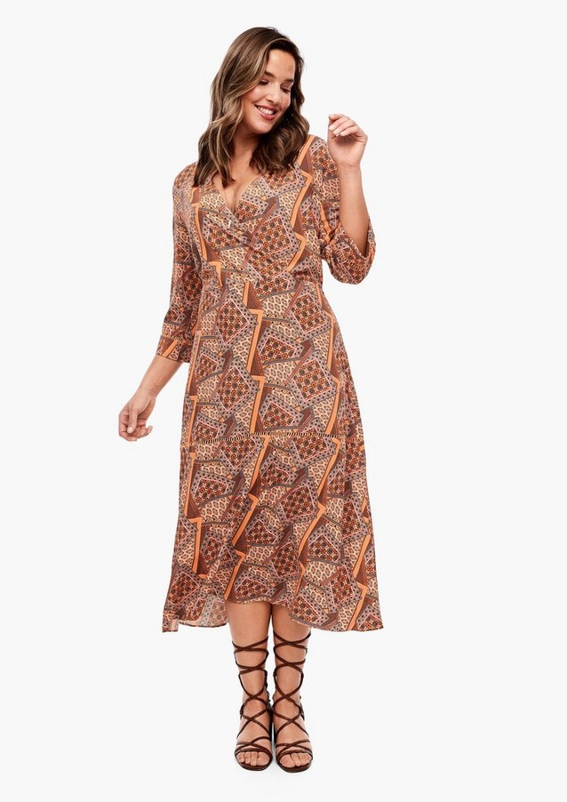 Women Plus size | Layered dress with a wrap-over effect - WN59911