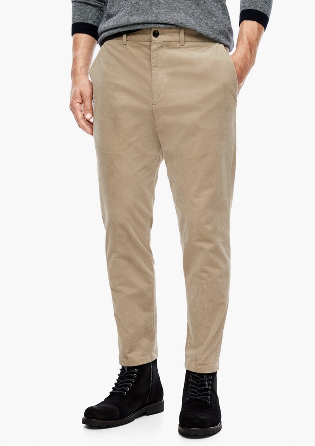 Hommes Pantalons | Slim : pantalon en fin velours côtelé - HJ63328