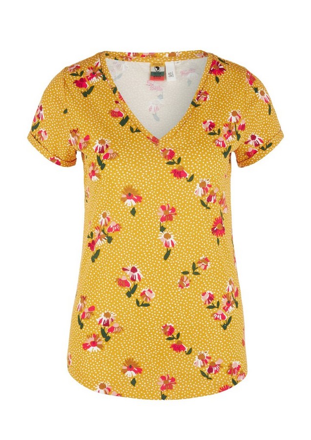 Damen Shirts & Tops | V-Neck-Shirt mit Muster - AI98974