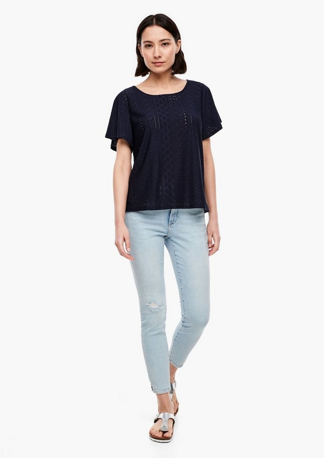 Damen Shirts & Tops | T-Shirt mit Pointelle-Struktur - DW93387