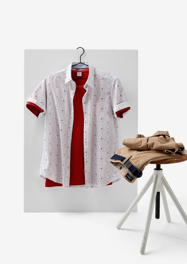 Hommes Chemises | Slim Fit : chemise à motif all-over - CA65788
