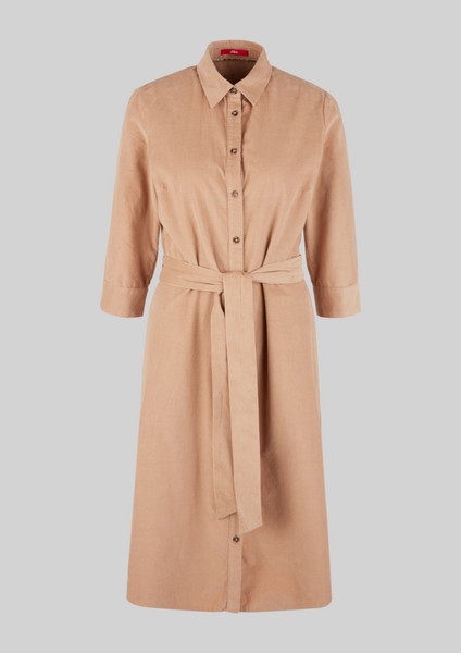 Femmes Robes | Robe en velours côtelé à carreaux - RE40786