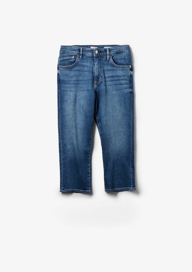 Damen Jeans | Slim Fit: Capri-Jeans mit Waschung - UW66014