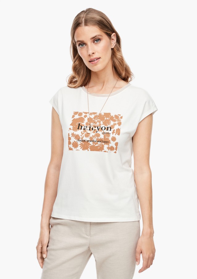 Damen Shirts & Tops | T-Shirt mit floralem Frontprint - BF23399
