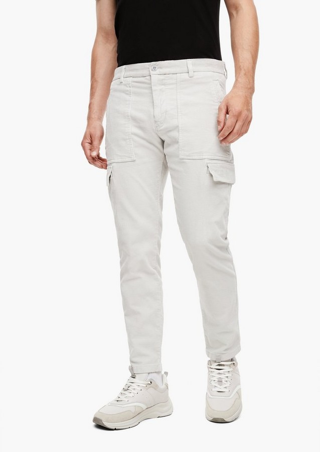 Hommes Pantalons | Regular Fit : pantalon en velours côtelé de style cargo - QK44512
