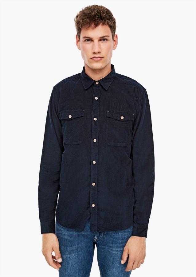 Hommes Chemises | Regular : chemise en velours côtelé - KL44294