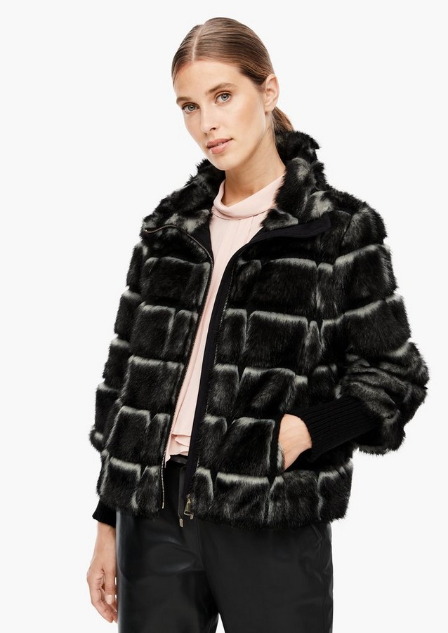 Damen Jacken | Fake Fur-Jacke in Nerz-Optik - OT28028