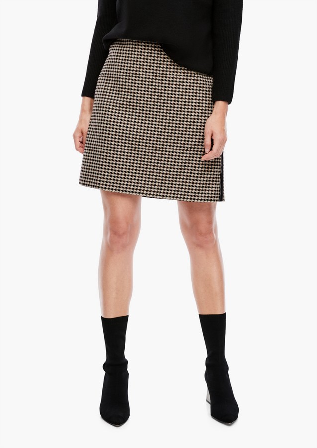 Women Skirts | Skirt with a houndstooth pattern - LZ57001
