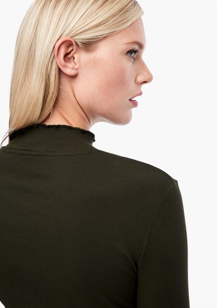 Femmes Shirts & tops | T-shirt à manches longues en jersey côtelé - OE38704