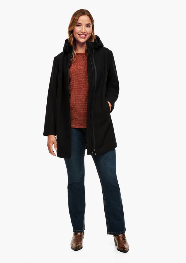 Women Plus size | Coat with a zip detail - RX89433