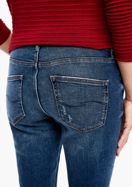 Femmes Jeans | Skinny Fit : jean au look usé - QI59668