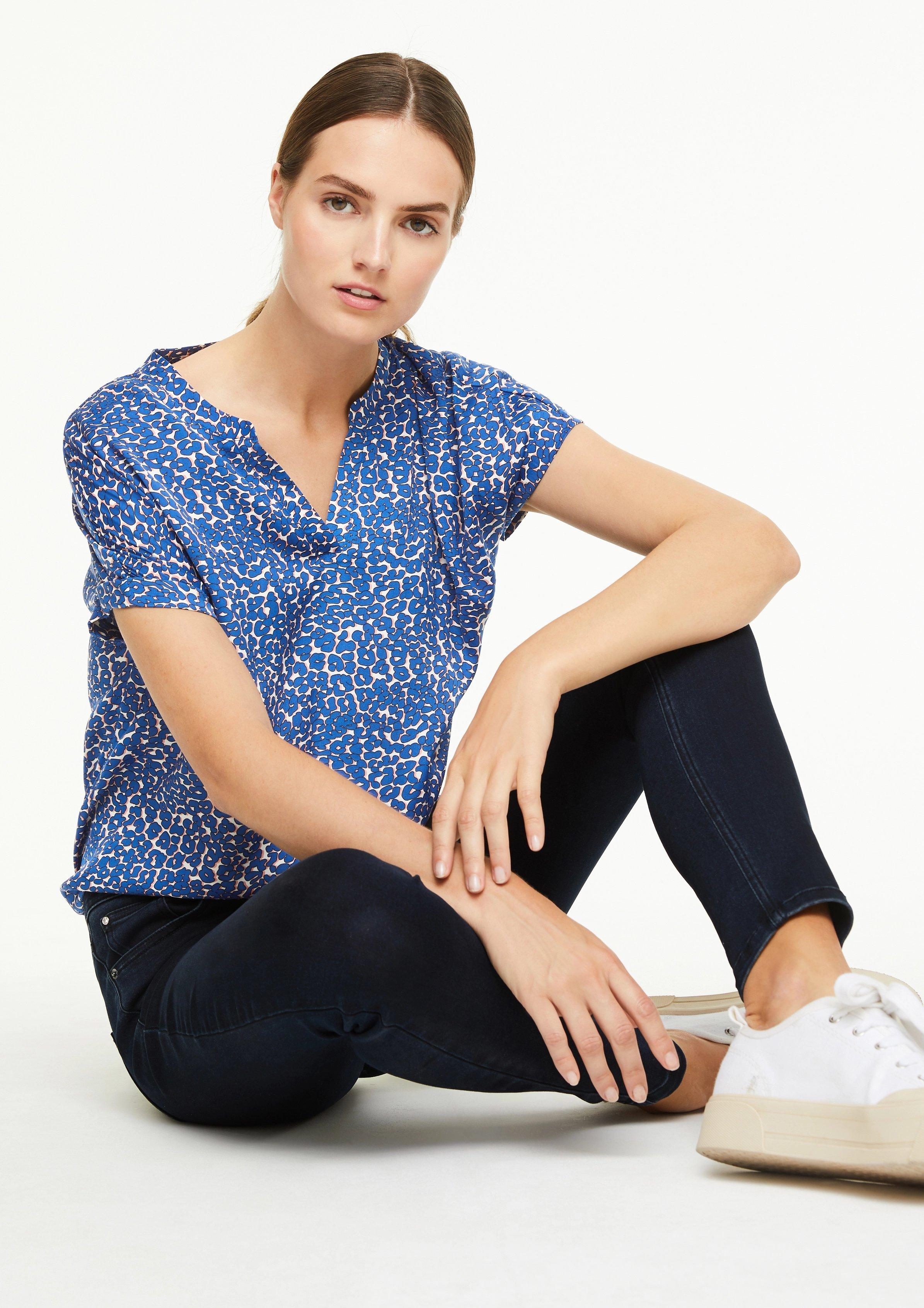 satin tunic blouse