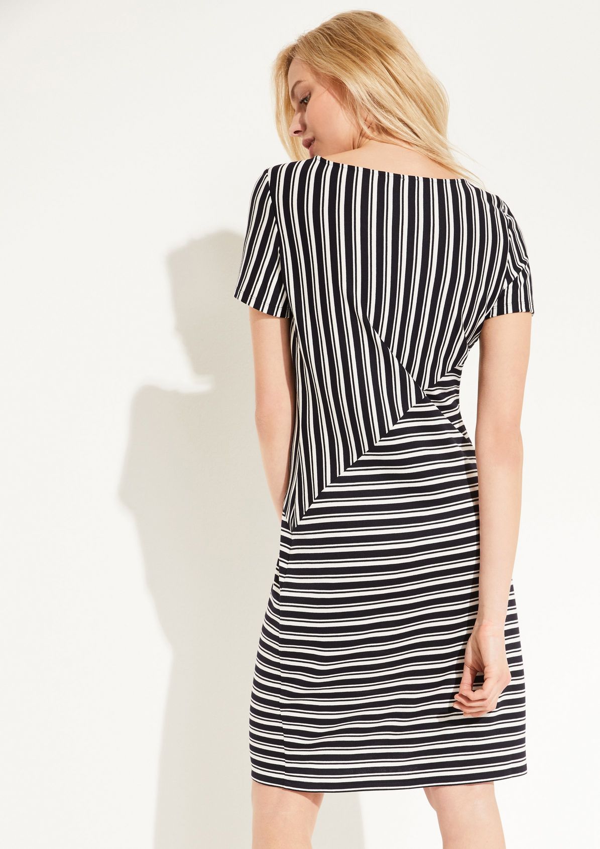 Jersey dress with a striped pattern from comma