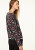 Fine knit jumper with inside-out print from comma