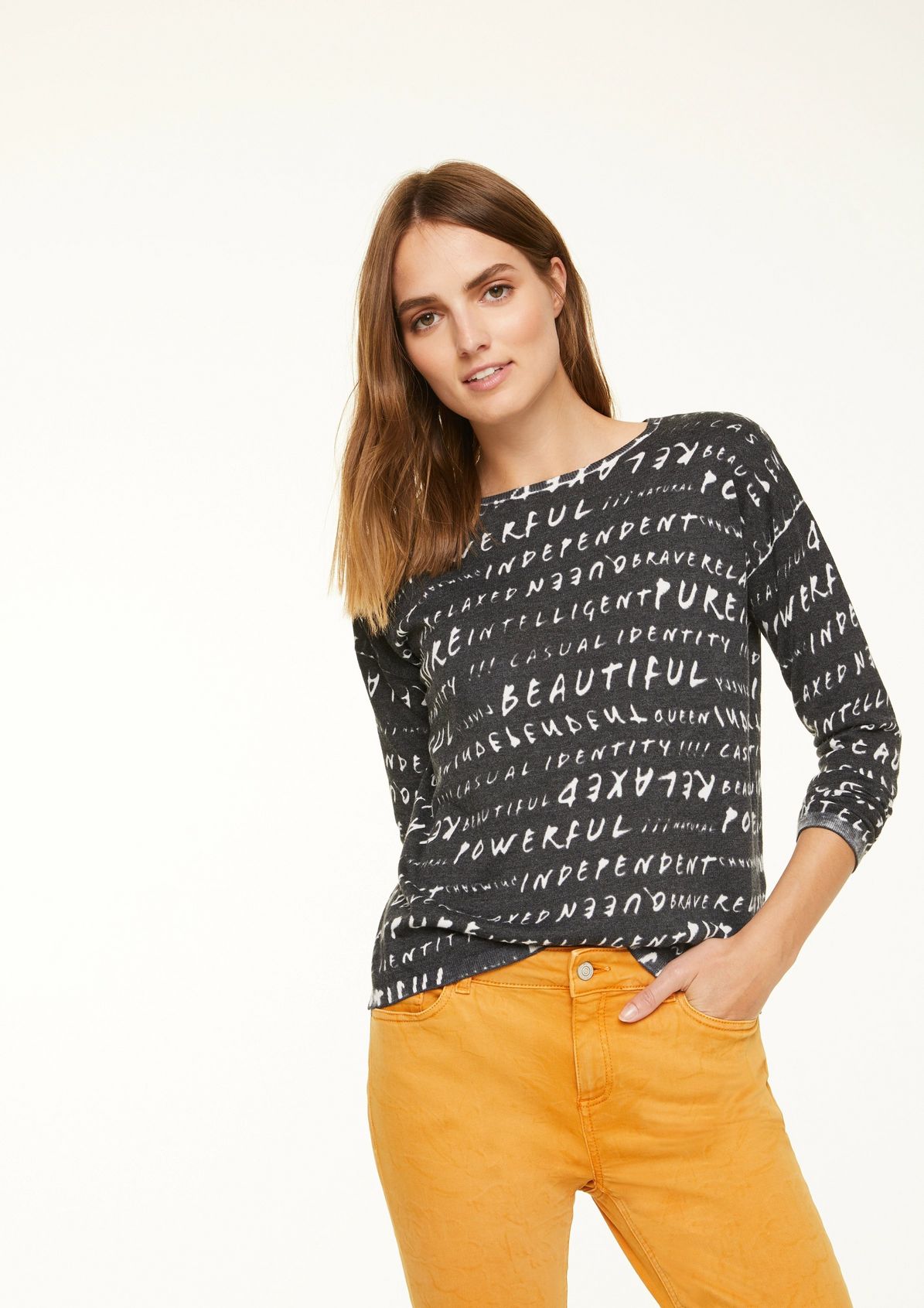 Pullover mit Inside Out-Print 