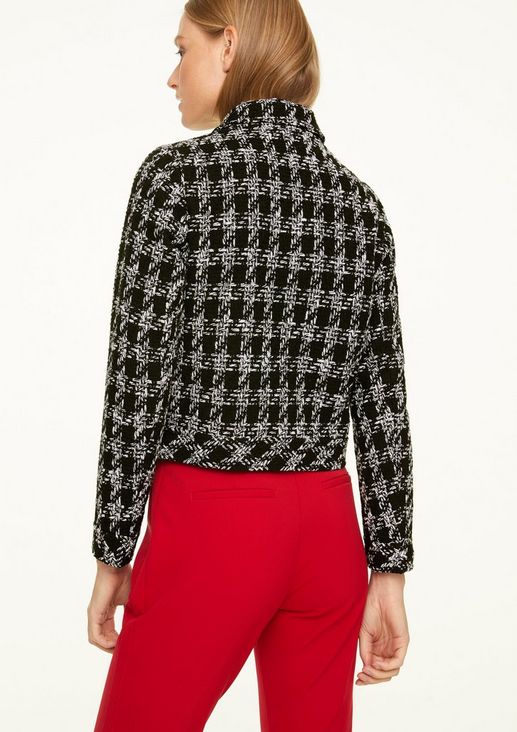 Bouclé blazer with a woven texture from comma