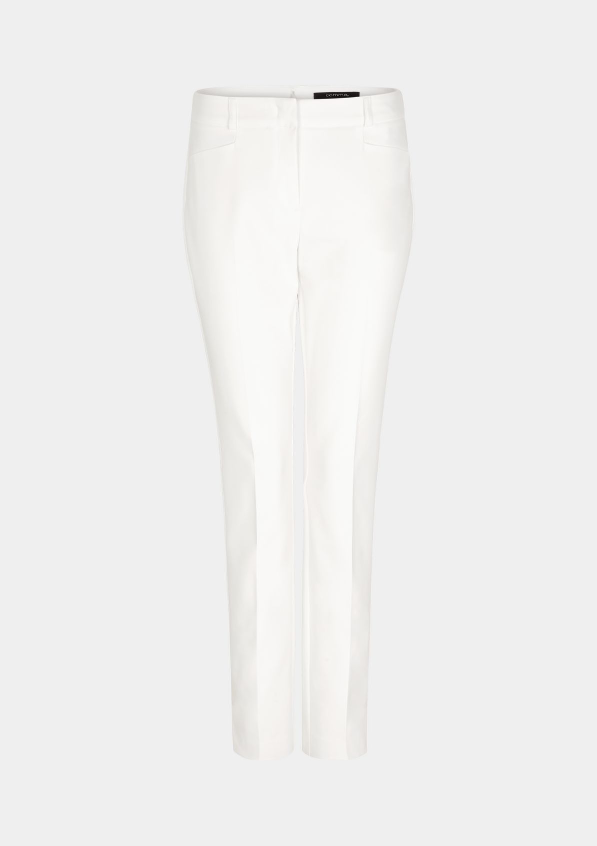Slim fit: cotton satin trousers from comma