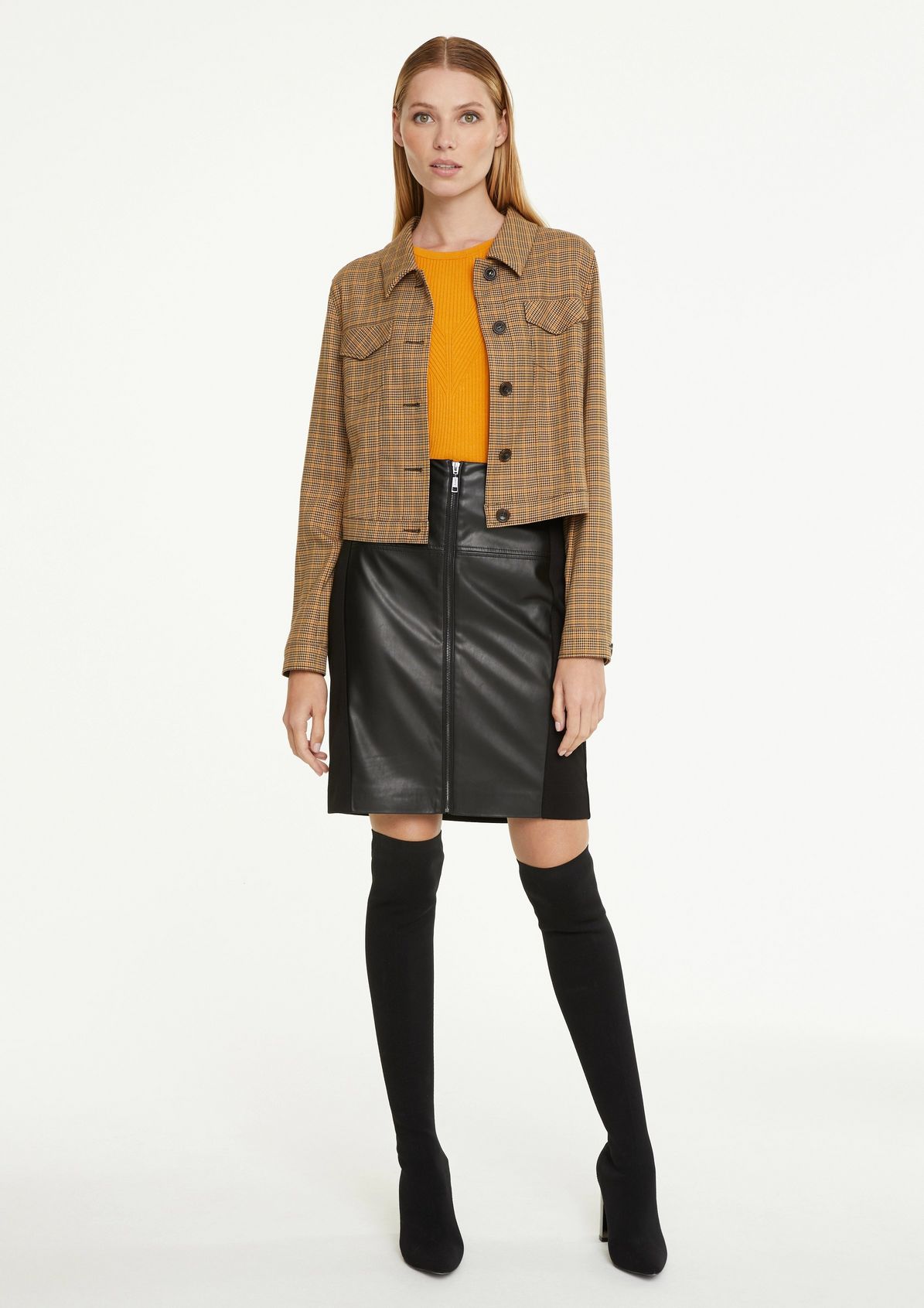 Fabric mix pencil skirt from comma
