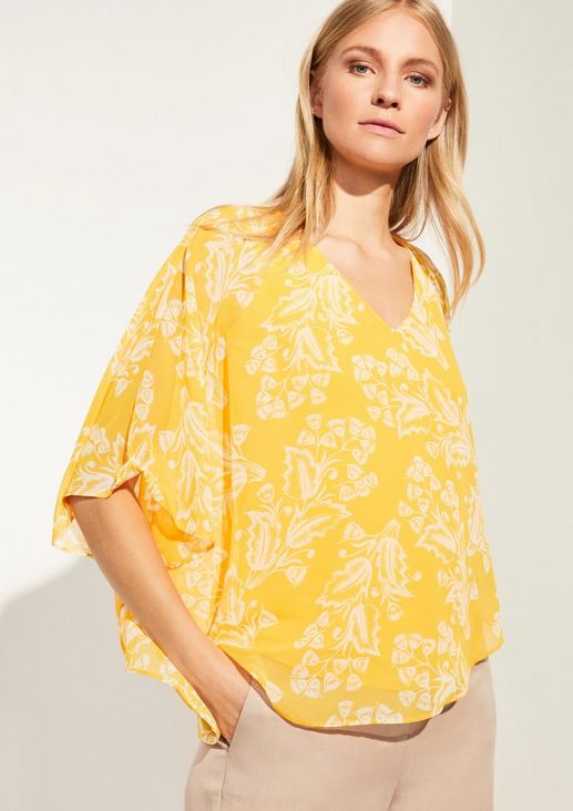 Chiffon blouse with flounces from comma