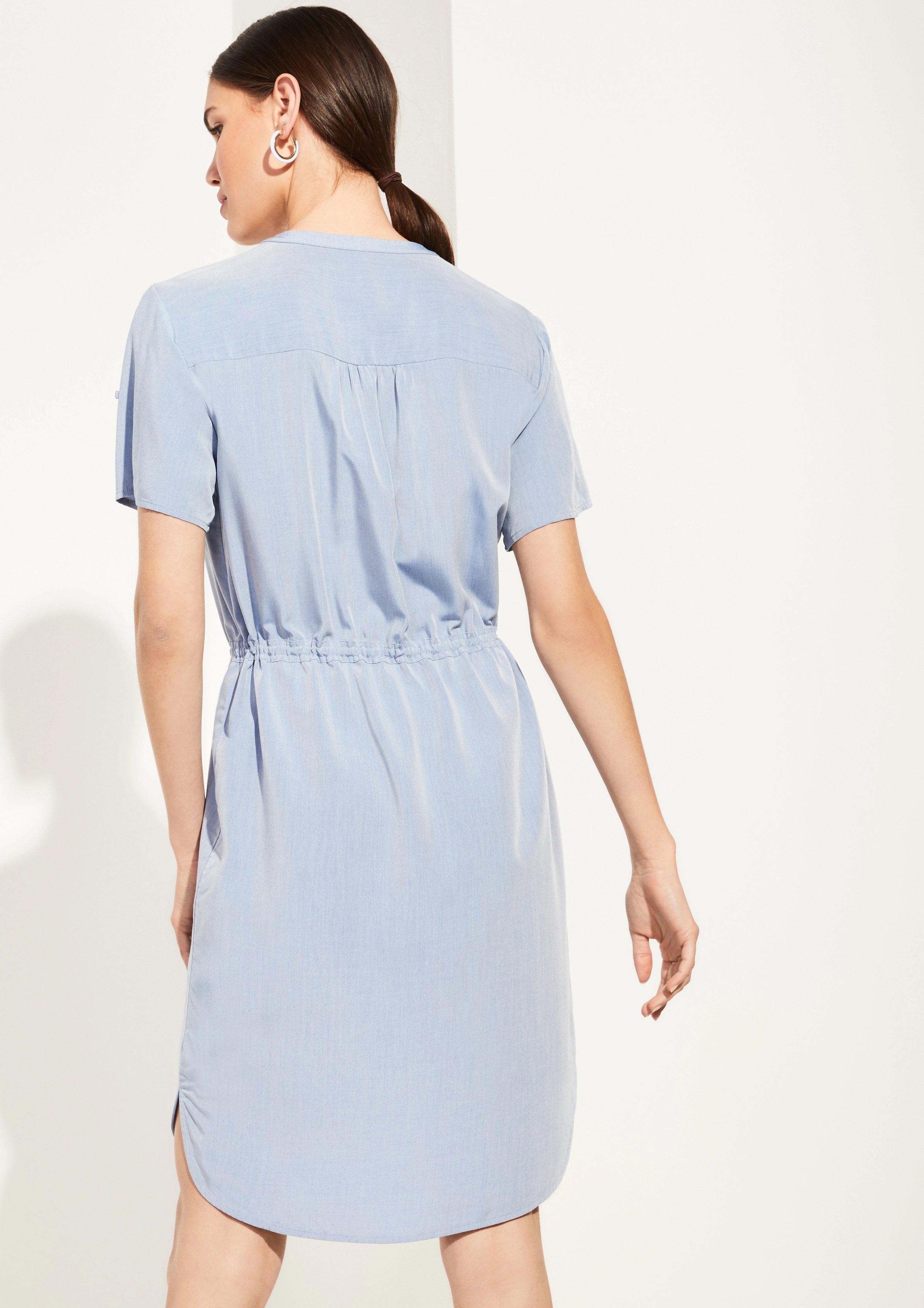 chambray shirt dress short sleeve