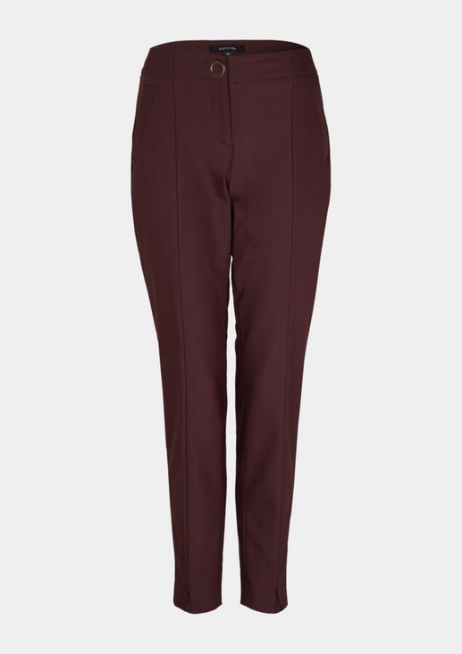 Elegant stretch trousers with pressed pleats from comma