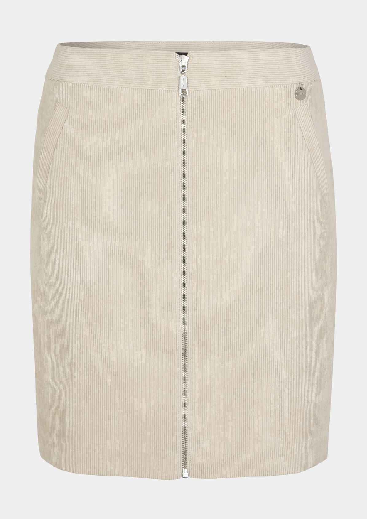 Corduroy skirt with a zip from comma