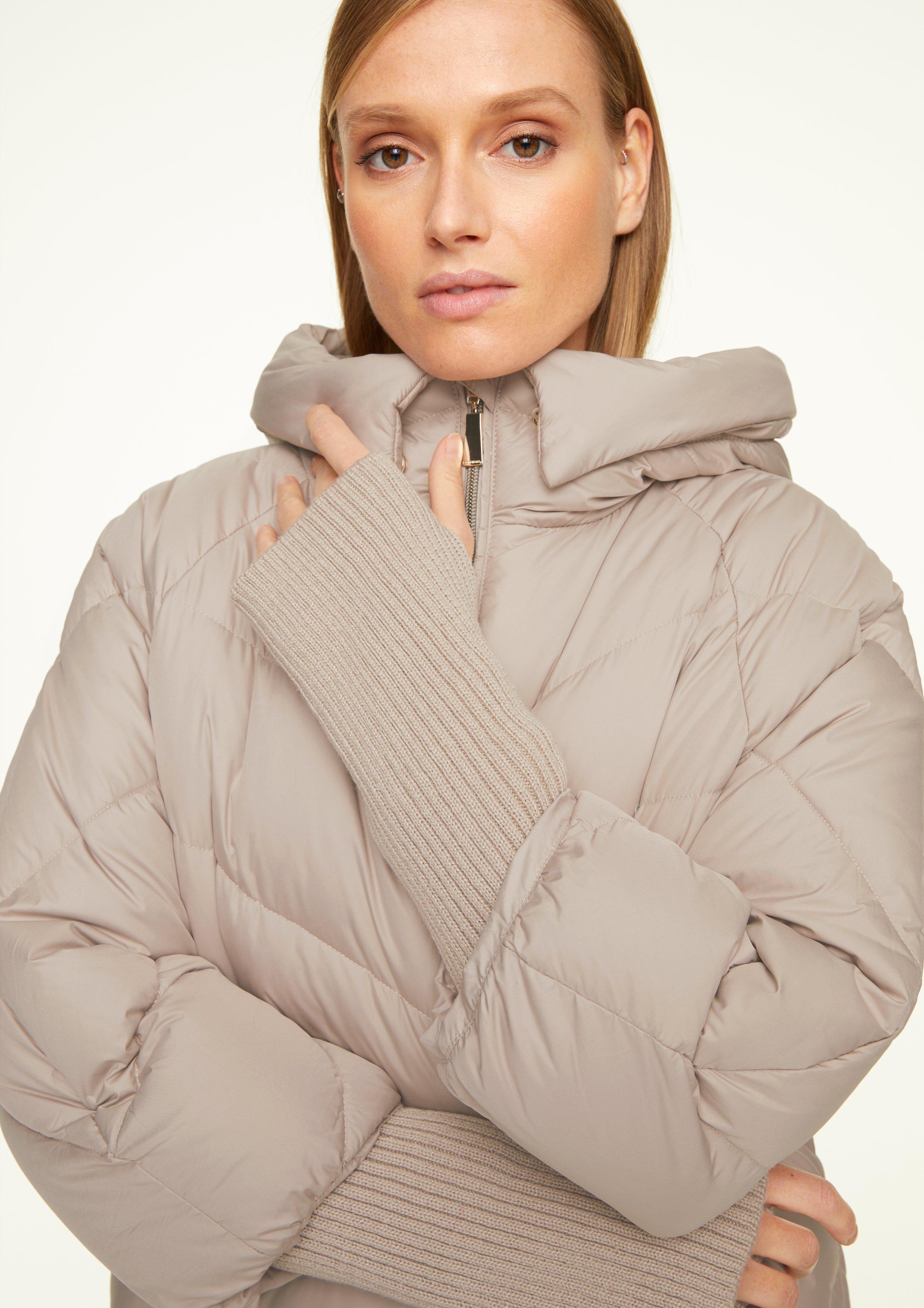 comma Micro Down-Jacke mit Ripp-Manschette