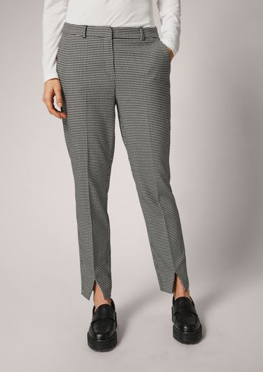 Regular fit: houndstooth trousers from comma