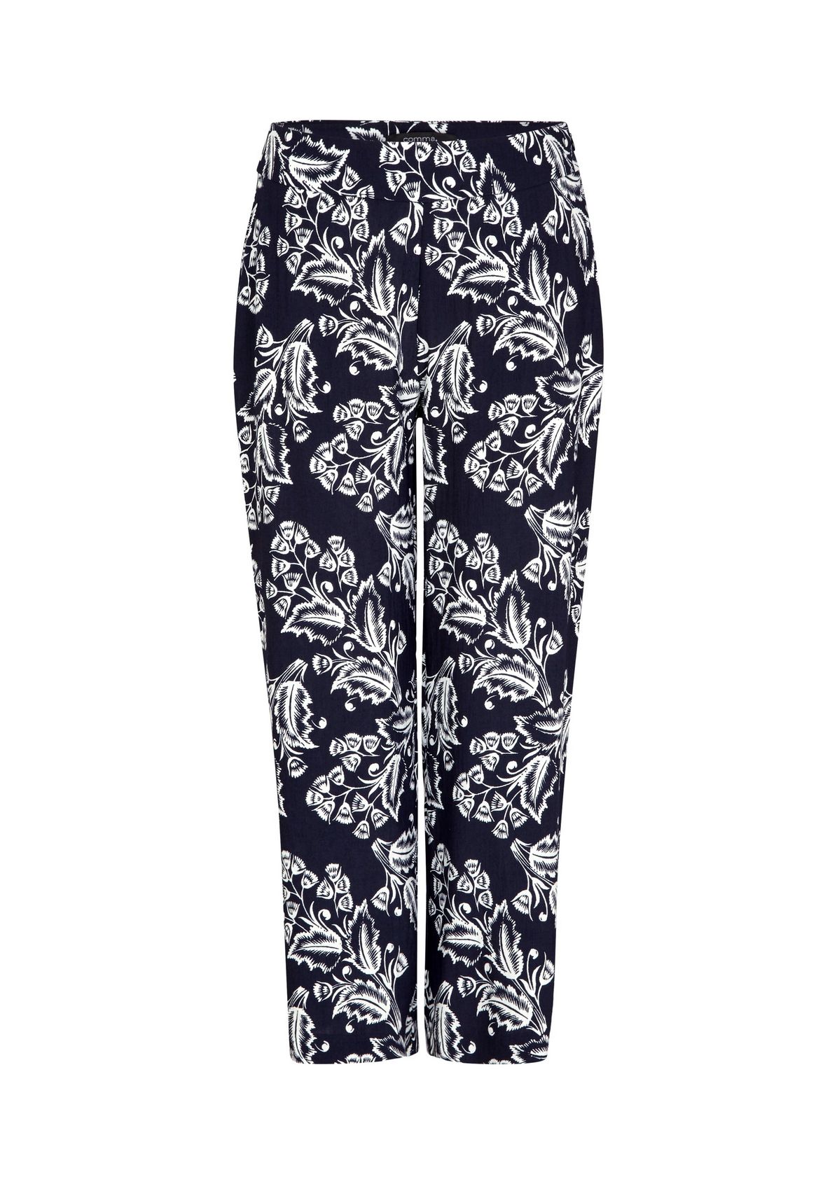 Regular Fit: trousers with an all-over print from comma