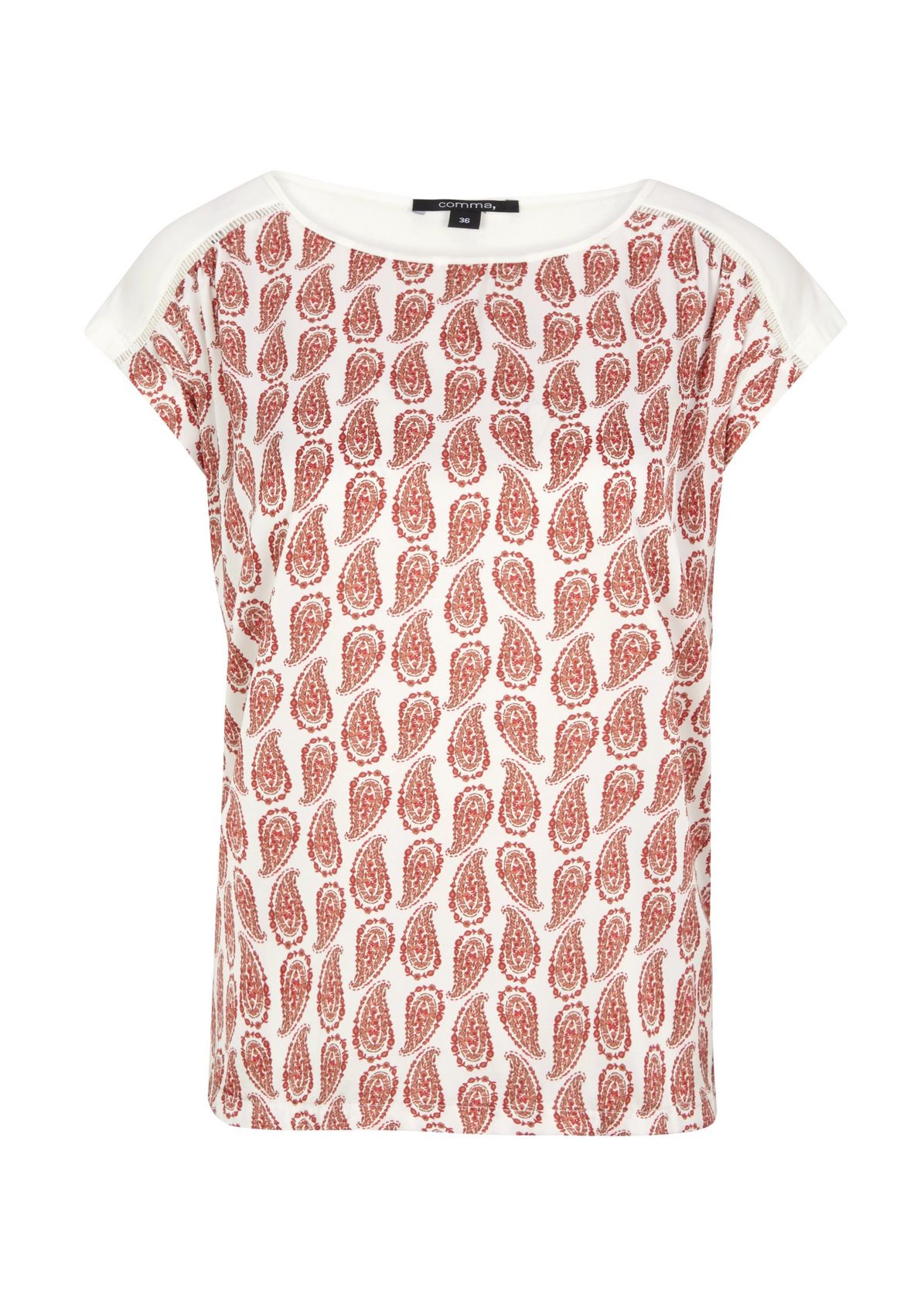 Mixed fabric top from comma