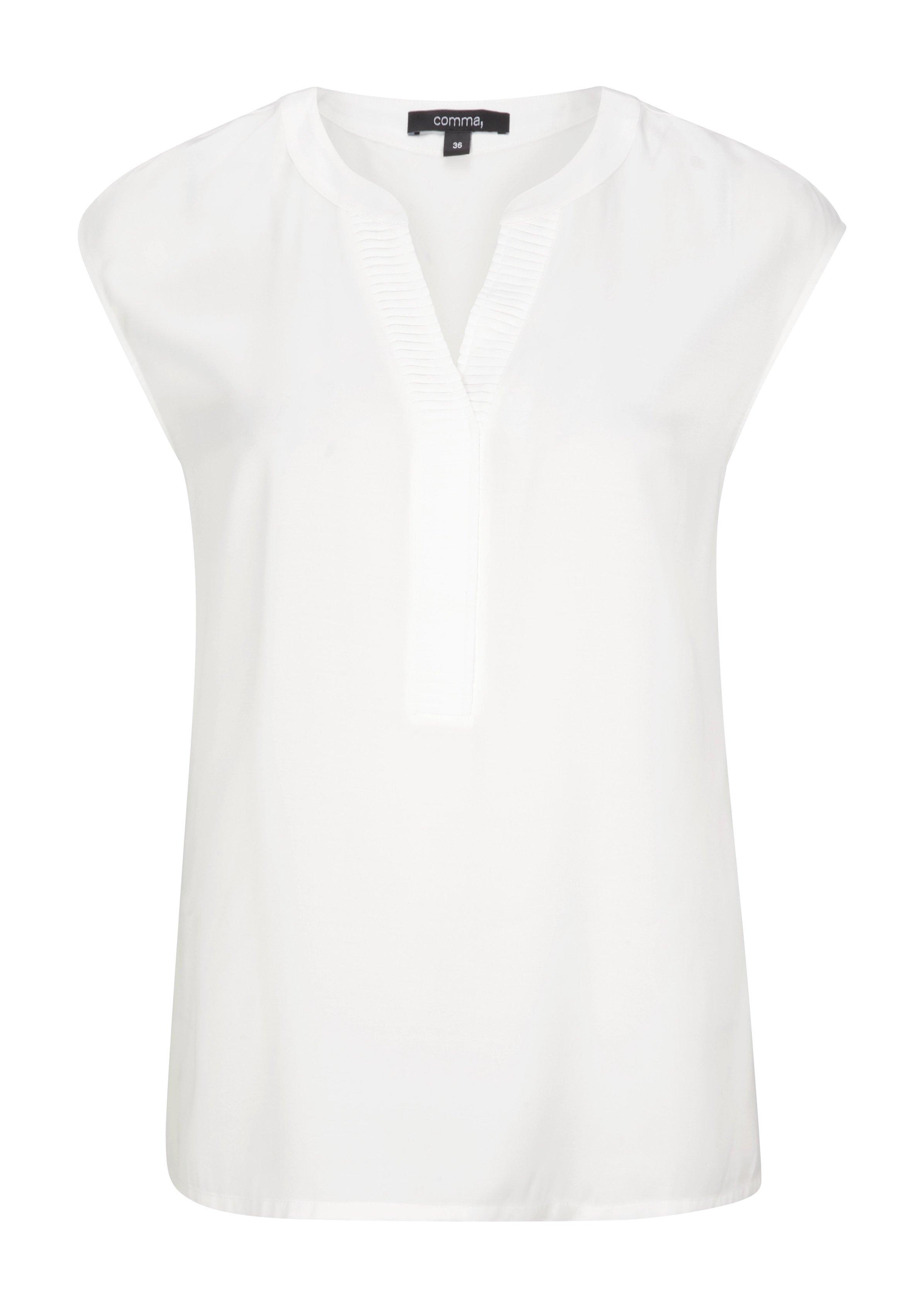 white satin short sleeve blouse