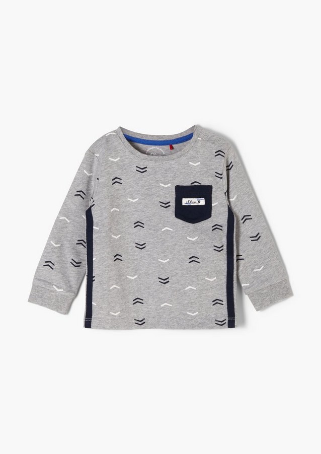Junior Boys (sizes 50-92) | Long sleeve top with an all-over print - KW28798