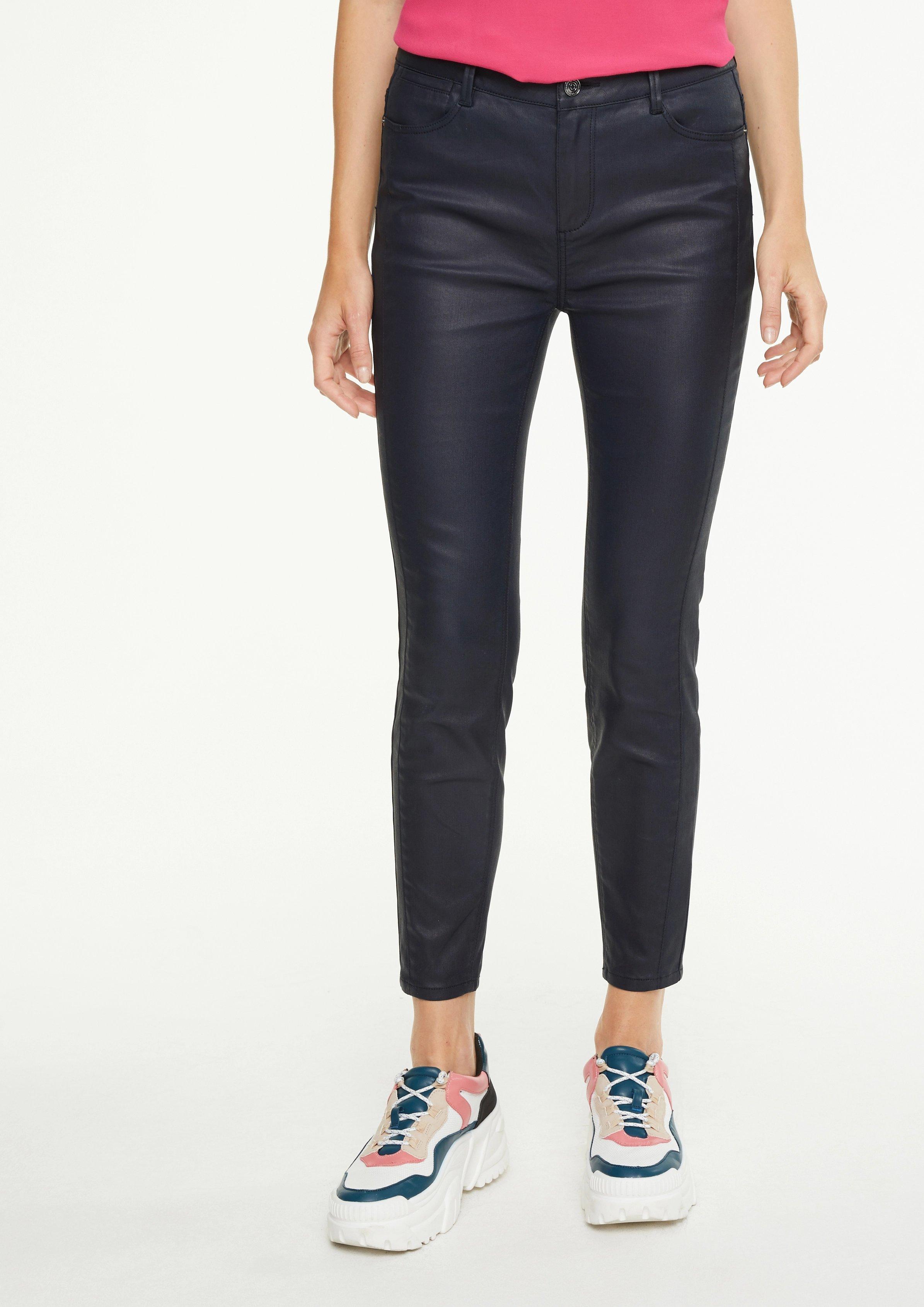 coated stretch jeans