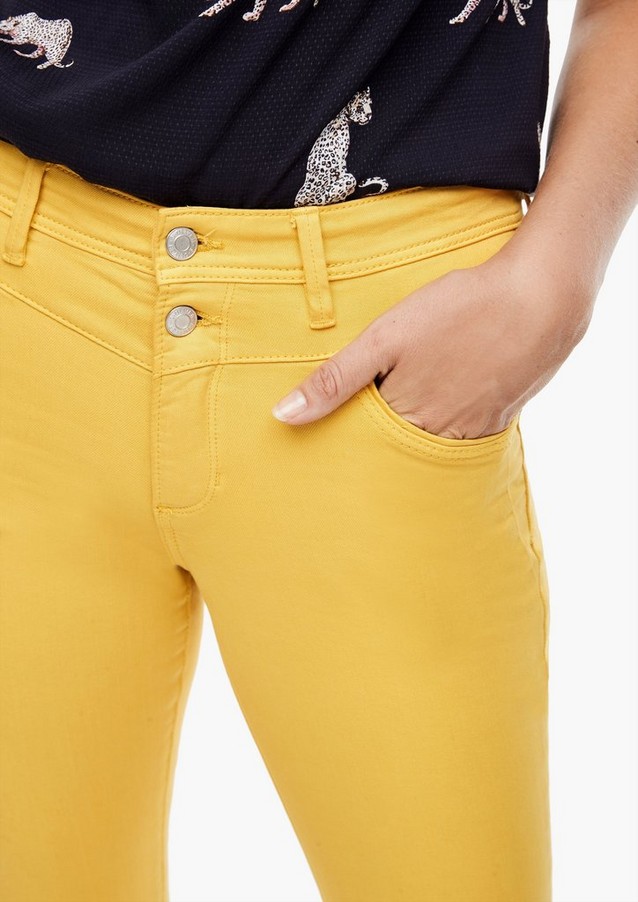 Femmes Shorts | Slim Fit : corsaire en jean teint - NK89839