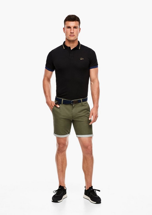 Men Bermuda Shorts | Regular Fit: Bermudas made of blended linen - WR00694