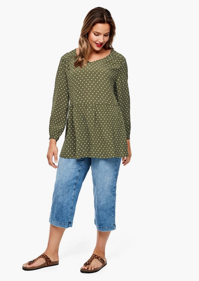 Women Plus size | blouse with a polka dot pattern - FN01124