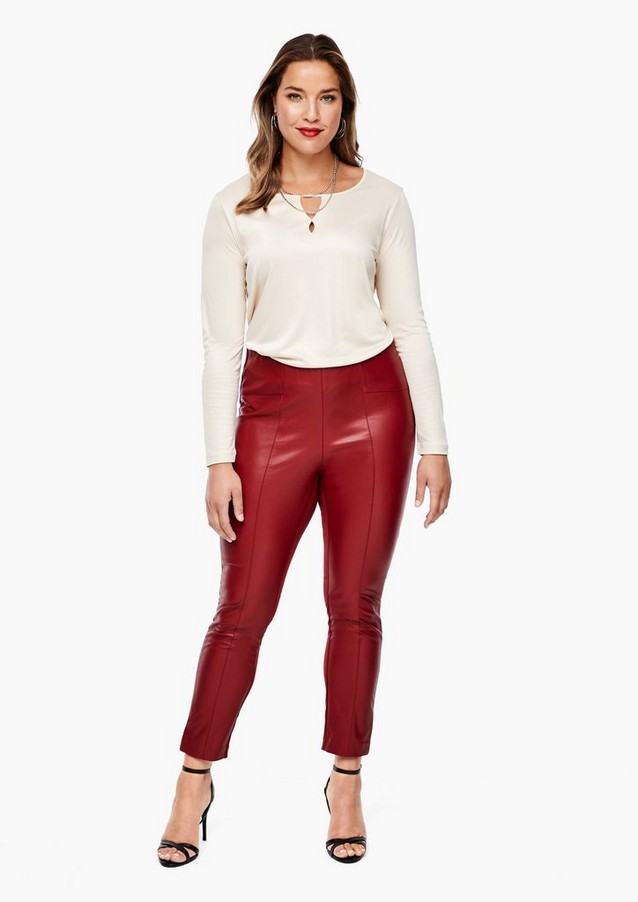 Women Plus size | Faux leather stretch leggings - SB06571