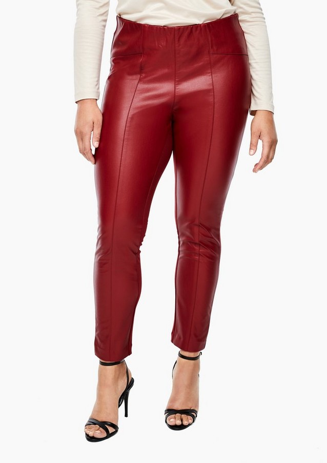 Women Plus size | Faux leather stretch leggings - SB06571