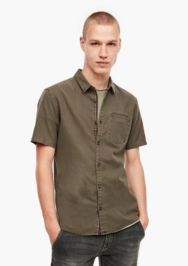 Herren Hemden | Extra Slim: Hemd aus Leinenmix - CA36987