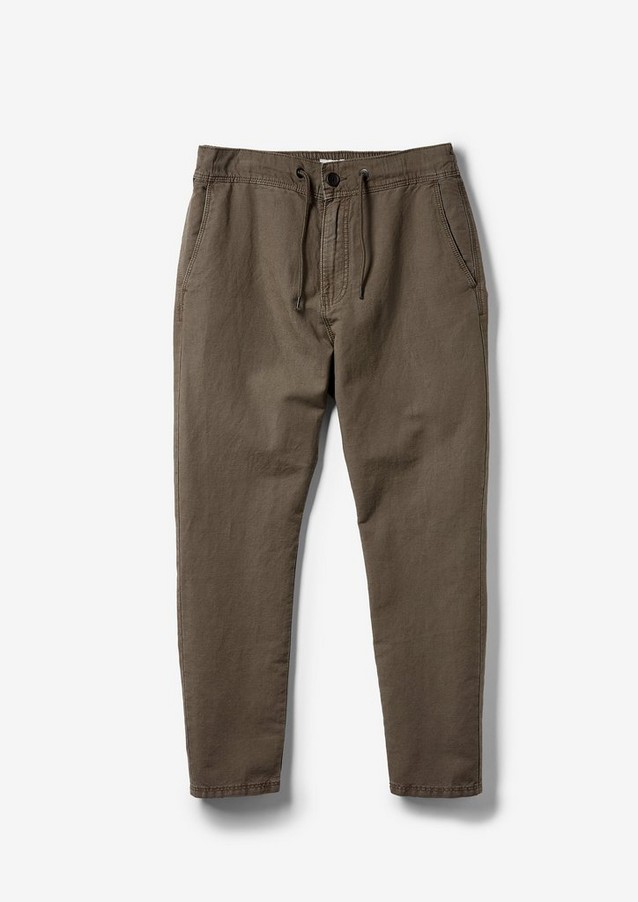 Men Trousers | Slim Fit: blended linen tracksuit bottoms - AH70904