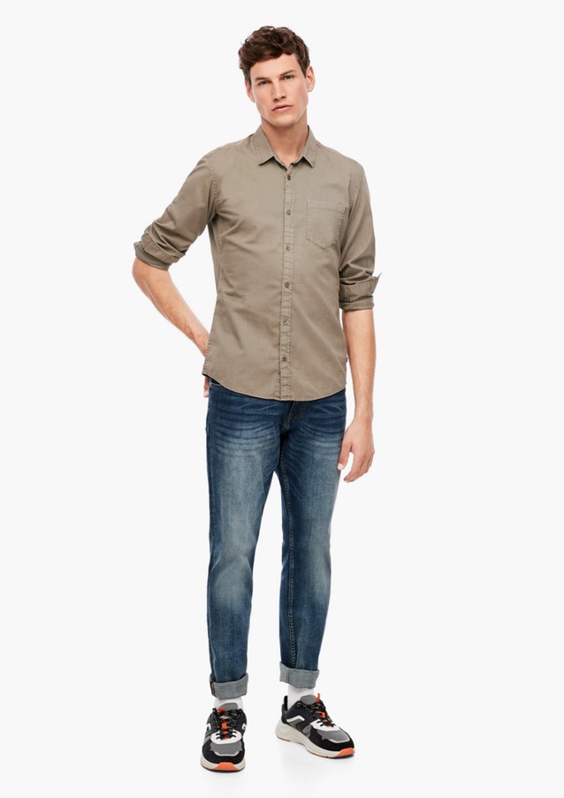 Hommes Chemises | Extra Slim : chemise à effet teint en pièce - PV75697