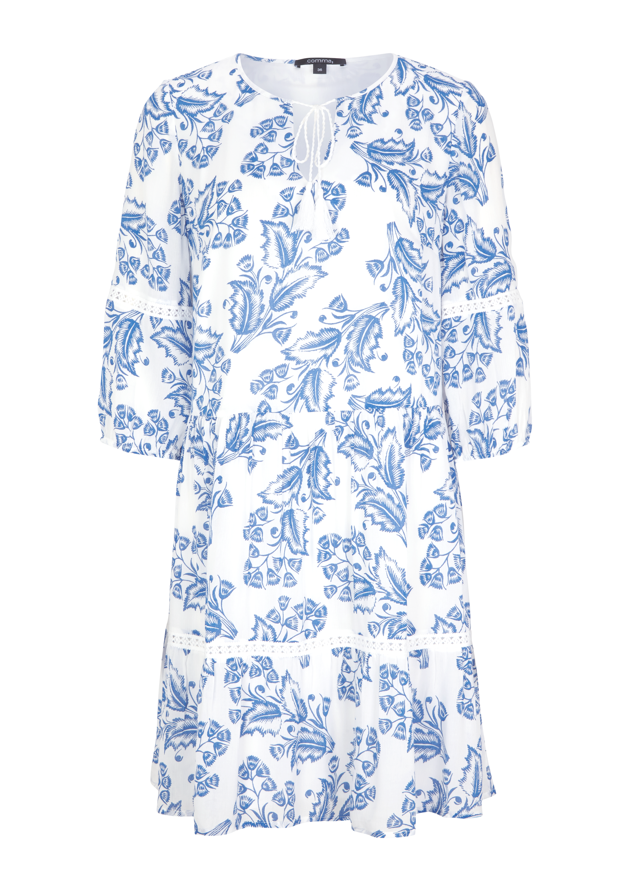 Comma Dress With A Colourful All Over Print