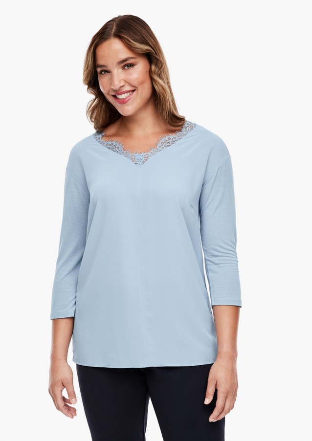 Women Plus size | V-neck top with a blouse front - ME60149