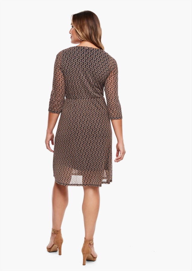 Women Plus size | Mesh dress in a wrap-over look - UA74962