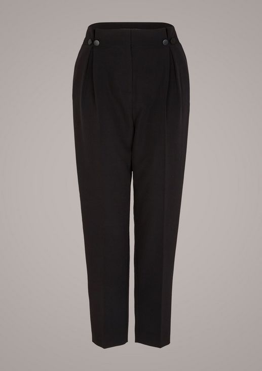 Regular fit: Trousers with a paperbag waistband from comma