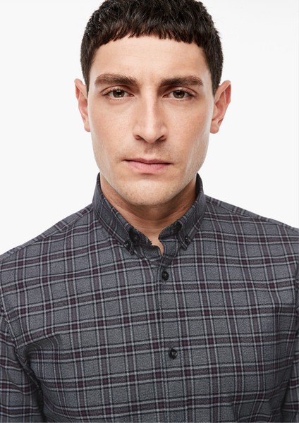 Hommes Chemises | Slim Fit : chemise à carreaux en coton stretch - HU77535