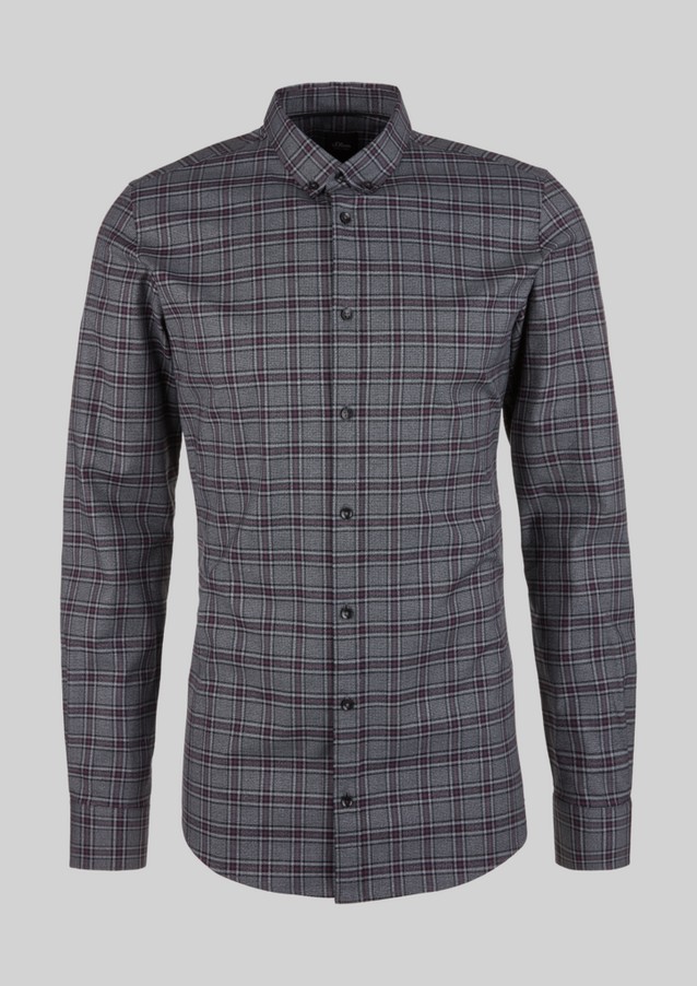 Hommes Chemises | Slim Fit : chemise à carreaux en coton stretch - HU77535